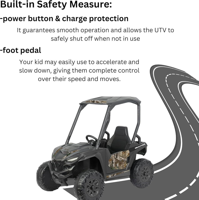 Licensed Realtree X1 UTV Kids Ride-On Vehicle Magic Cars 3