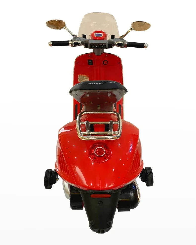 12V Red Ride-On Vespa Scooter Car Toy for Kids Magic Cars 2