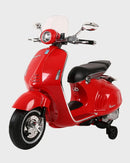 12V Red Ride-On Vespa Scooter Car Toy for Kids Magic Cars Variant 0