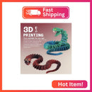 3D Printed Flexible Snake Toy with Articulated Jaw Magic Cars 1