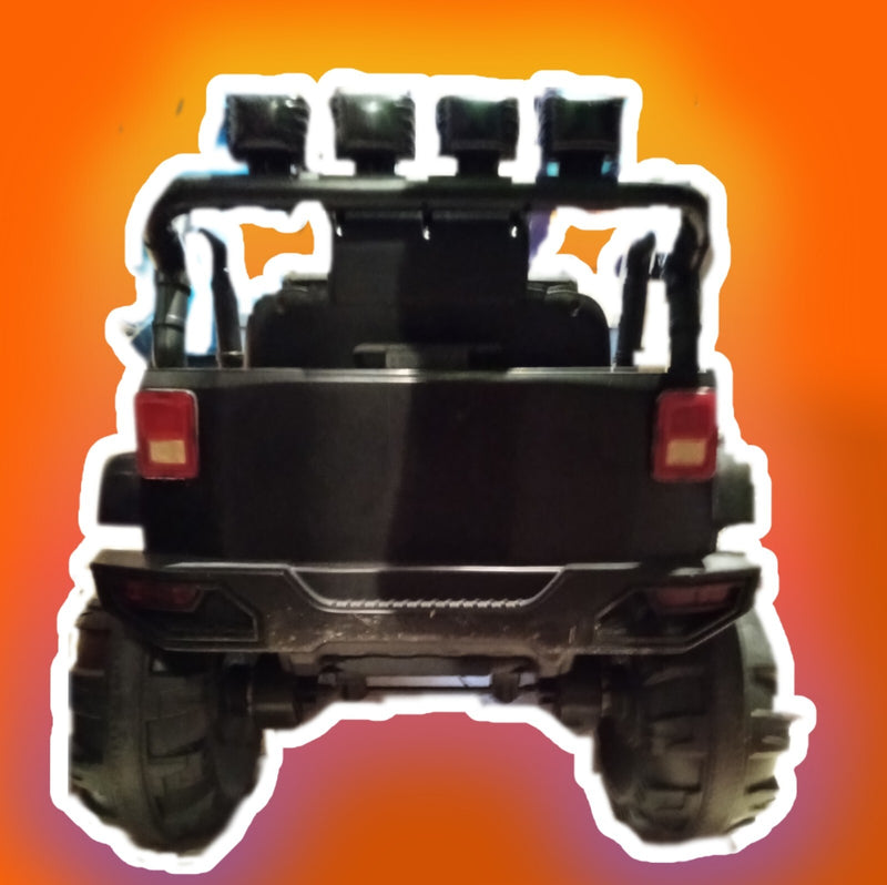 Black 12V 3-Speed Electric Kids Ride-On Jeep with Remote Control and Rechargeable Battery Magic Cars 10