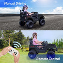 12V Black Kids Ride-On Truck with Remote Control, Power Wheels, and LED Lights Magic Cars 1