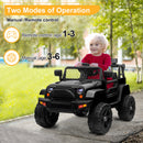12V Black Electric Kids Ride-On Car Toy with Dual Drive, LED Lights, MP3, and 2.4G Remote Control Magic Cars 4