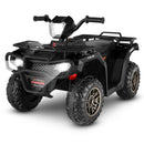 Black 12V Kids Electric Ride-On Off-Road ATV Quad Car Toy with 2 Speeds and LED Lights Magic Cars 0