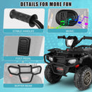Black 12V Kids Electric Ride-On Off-Road ATV Quad Car Toy with 2 Speeds and LED Lights Magic Cars 5