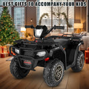 Black 12V Kids Electric Ride-On Off-Road ATV Quad Car Toy with 2 Speeds and LED Lights Magic Cars 7