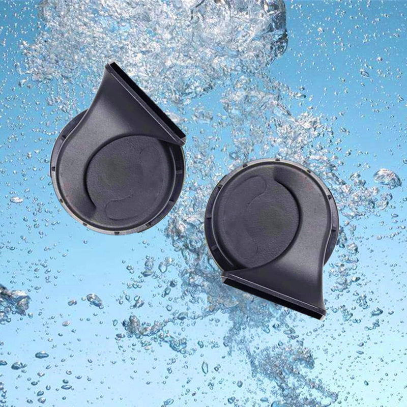 Black 140dB 12V Waterproof Car Air Horn with High and Low Tone and Mounting Bracket Magic Cars 3
