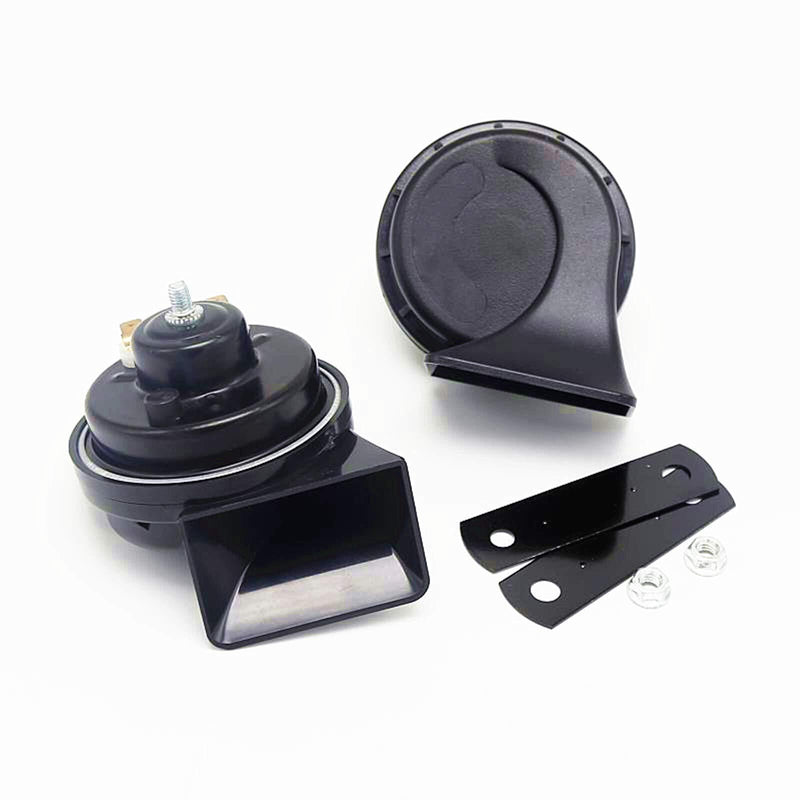 Black 140dB 12V Waterproof Car Air Horn with High and Low Tone and Mounting Bracket Magic Cars 7