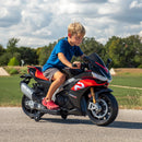 Black 24V Electric Kids Motorcycle with 6mph Throttle and Dual 75W Motors Magic Cars 1