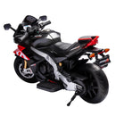 Black 24V Electric Kids Motorcycle with 6mph Throttle and Dual 75W Motors Magic Cars 6