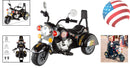 Black 3-Wheel Chopper Ride-On Motorcycle for Kids Safe and Easy to Use Magic Cars 1