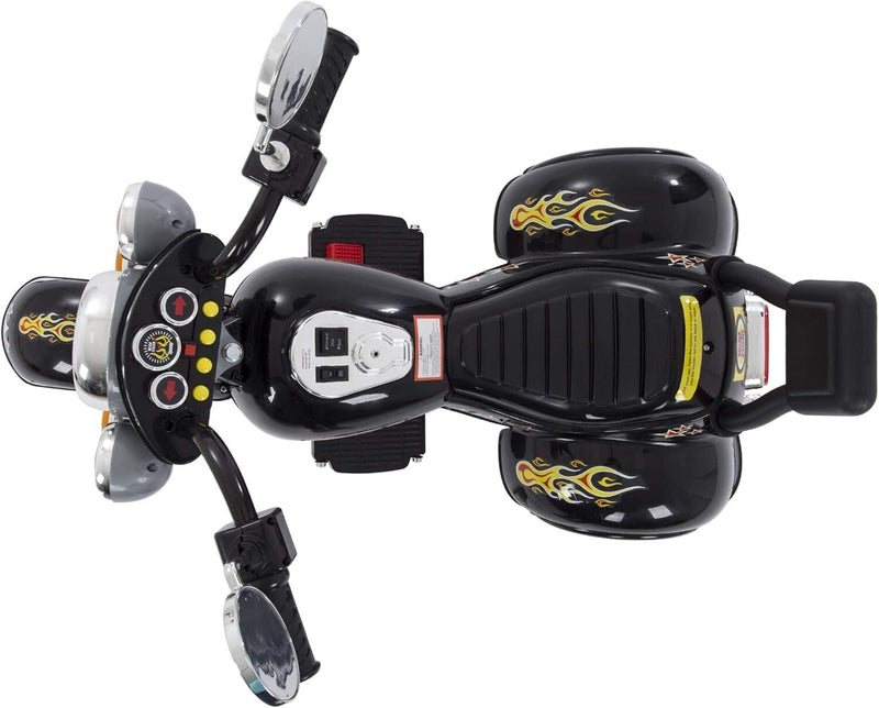 Black 3-Wheel Chopper Ride-On Motorcycle for Kids Safe and Easy to Use Magic Cars 8