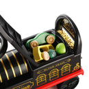 Electric 6V Kids Ride-On Train Car with Curved Tracks, Lights, and Music - Black/Blue Magic Cars 9