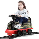 Electric 6V Kids Ride-On Train Car with Curved Tracks, Lights, and Music - Black/Blue Magic Cars Variant 0