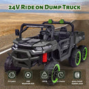 24V Electric 2-Seater Kids Ride-On Dump Truck with 4WD Off-Road Remote Control Magic Cars 2