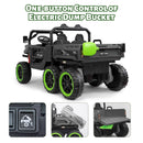 24V Electric 2-Seater Kids Ride-On Dump Truck with 4WD Off-Road Remote Control Magic Cars 4