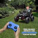 Black Battery-Powered Electric Ride-On Car for Kids with 2 Seats and Remote Control Magic Cars 2