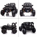 Black Battery-Powered Electric Ride-On Car for Kids with 2 Seats and Remote Control Magic Cars 4