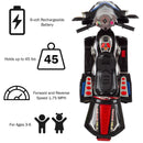 Black Electric Ride-On Motorcycle Tricycle for Kids Magic Cars 2