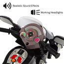 Black Electric Ride-On Motorcycle Tricycle for Kids Magic Cars 4