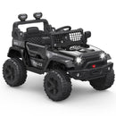 12V Black Ride-On Electric Truck Car for Kids with Remote Control and LED Lights Magic Cars 1