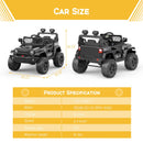 12V Black Ride-On Electric Truck Car for Kids with Remote Control and LED Lights Magic Cars 5