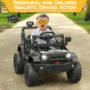 12V Black Ride-On Electric Truck Car for Kids with Remote Control and LED Lights Magic Cars 6