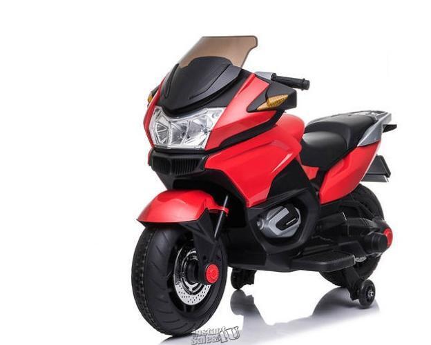 12V Red Ride-On Motorcycle with Front and Rear Lights, Music, and Two-Seat Design Magic Cars Variant 0