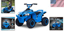 Blue 12V Electric Kids ATV Ride-On Quad with 77 lbs Weight Capacity Magic Cars 1