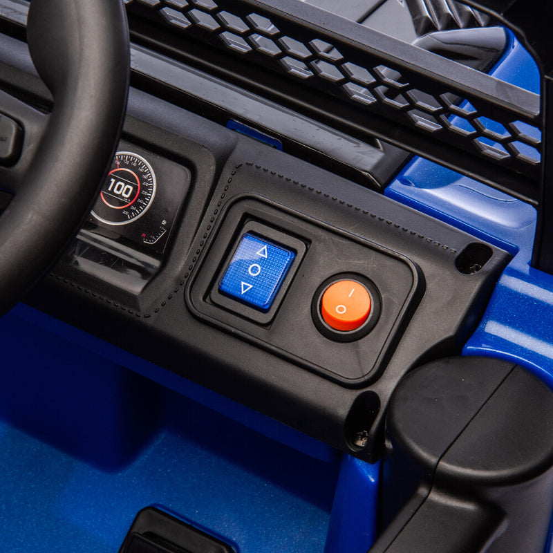 12V Blue Kids 6-Wheel Electric Ride-On Jeep Truck with Remote, LED Lights, and Bluetooth Magic Cars 16