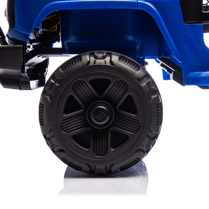 12V Blue Kids 6-Wheel Electric Ride-On Jeep Truck with Remote, LED Lights, and Bluetooth Magic Cars 20