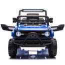 12V Blue Kids 6-Wheel Electric Ride-On Jeep Truck with Remote, LED Lights, and Bluetooth Magic Cars 2