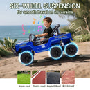 12V Blue Kids 6-Wheel Electric Ride-On Jeep Truck with Remote, LED Lights, and Bluetooth Magic Cars 7