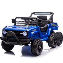 12V Blue Kids 6-Wheel Electric Ride-On Jeep Truck with Remote, LED Lights, and Bluetooth Magic Cars Variant 0
