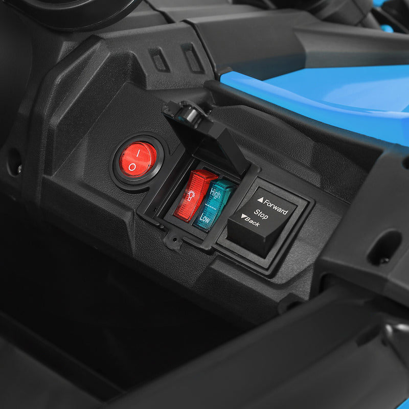 Blue 12V Kids Electric Ride-On Off-Road UTV Vehicle with Music, LED Lights, and Remote Control Magic Cars 11