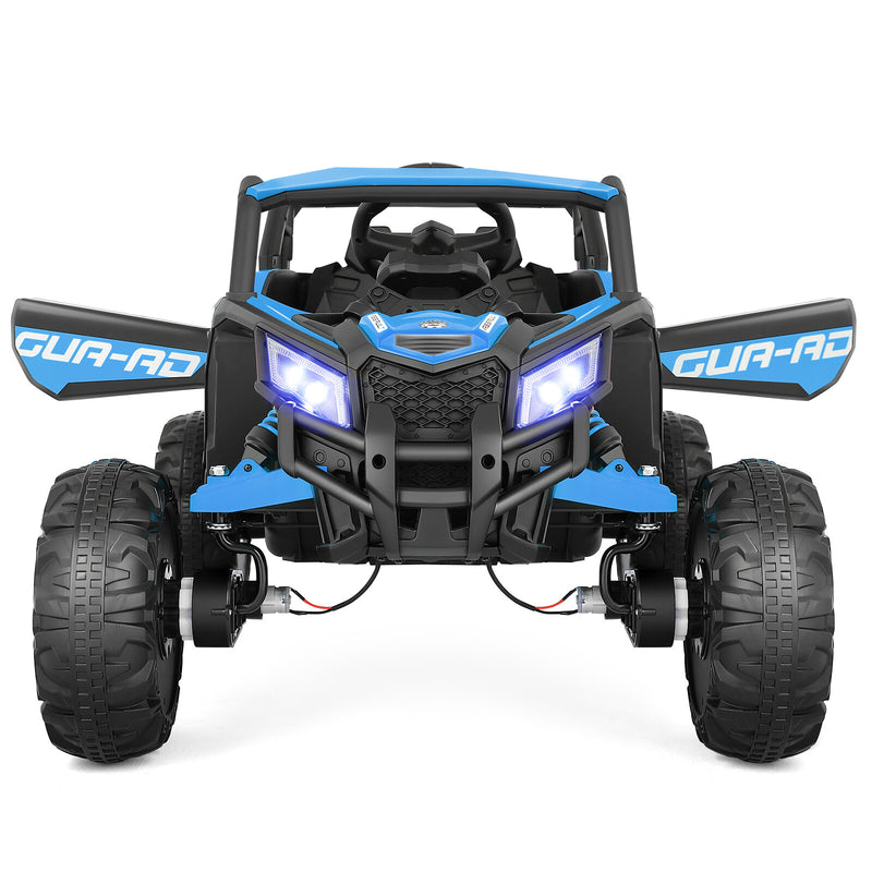 Blue 12V Kids Electric Ride-On Off-Road UTV Vehicle with Music, LED Lights, and Remote Control Magic Cars 18