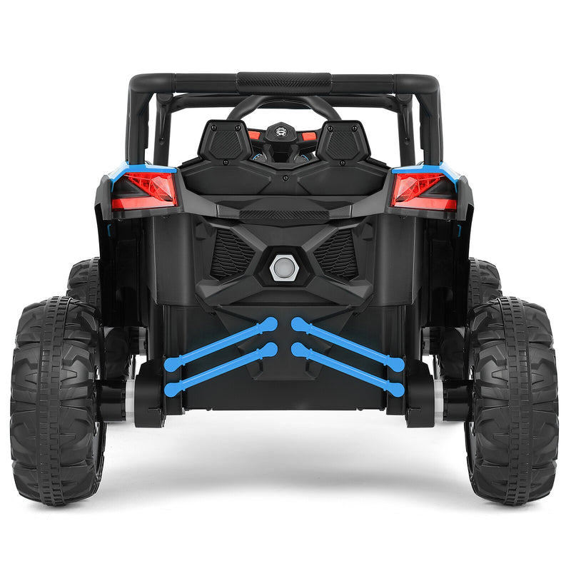 Blue 12V Kids Electric Ride-On Off-Road UTV Vehicle with Music, LED Lights, and Remote Control Magic Cars 23
