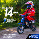 Blue 24V Electric Ride-On Dirt Bike Toy Motorcycle for Kids and Teens M8TRX Magic Cars 1