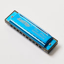 Blue 10-Hole Diatonic Pocket Harmonica with Brass Reeds and Storage Case Magic Cars 2
