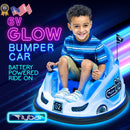 Blue Glow 6V Battery-Powered Bumper Ride-On Car for Kids Ages 1.5+ up to 66 lbs Magic Cars 1