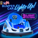 Blue Glow 6V Battery-Powered Bumper Ride-On Car for Kids Ages 1.5+ up to 66 lbs Magic Cars 2