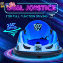 Blue Glow 6V Battery-Powered Bumper Ride-On Car for Kids Ages 1.5+ up to 66 lbs Magic Cars 4