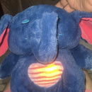 Light-Up Striped Heart Belly Blue Plush Elephant Toy Magic Cars 2