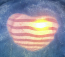 Light-Up Striped Heart Belly Blue Plush Elephant Toy Magic Cars Variant 0
