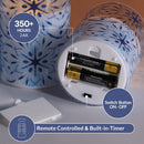 Winter Wonderland Glass LED Pillar Candles with Remote - Set of 3 Magic Cars 2