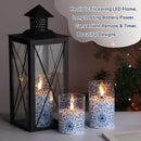 Winter Wonderland Glass LED Pillar Candles with Remote - Set of 3 Magic Cars 3