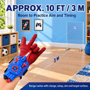 Spider Web Shooter Toy for Kids - USB Rechargeable Wrist Launcher with Auto Reel Magic Cars 3