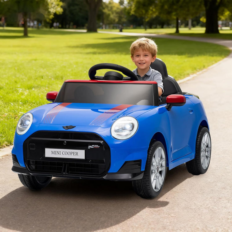 Mini Cooper Ride Electric Car For Children W/Magic Cars® Wireless Pare