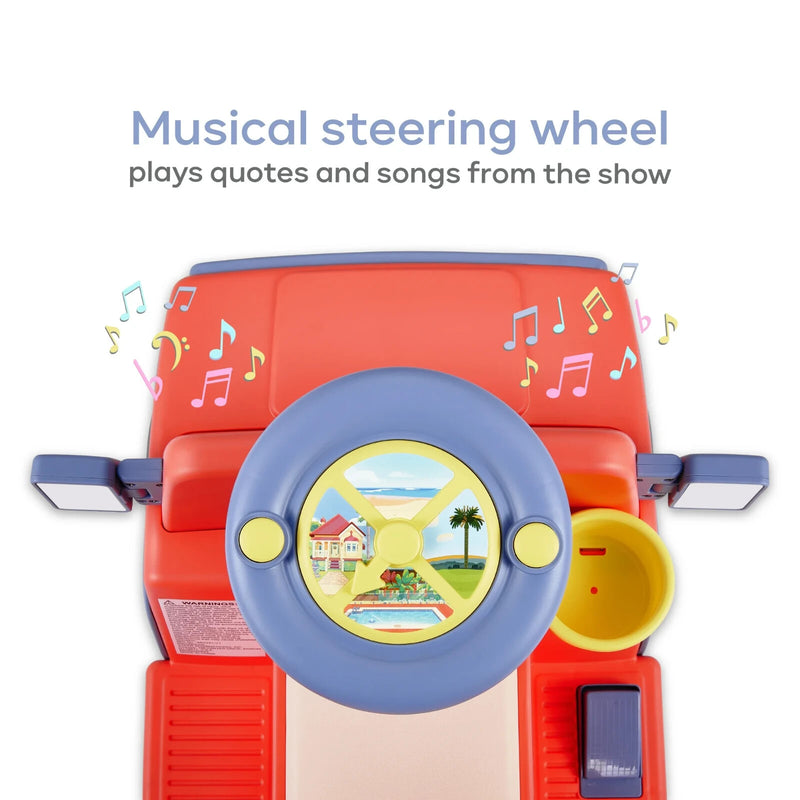 Battery-Powered 6V Electric Car with Musical Wheel and Cup Holder for Ages 2+ Magic Cars 2