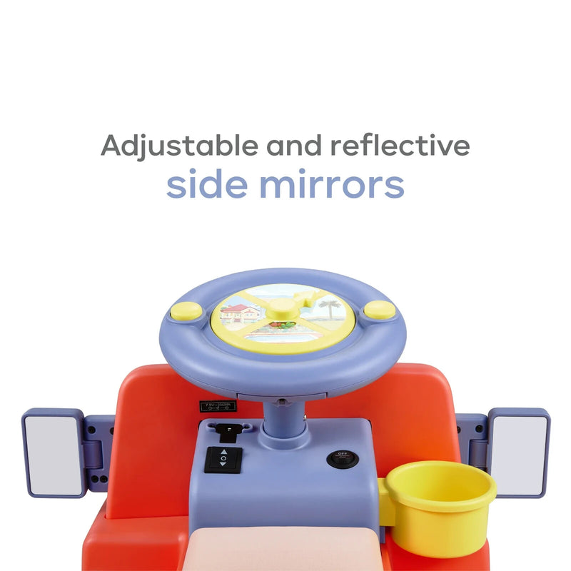 Battery-Powered 6V Electric Car with Musical Wheel and Cup Holder for Ages 2+ Magic Cars 5